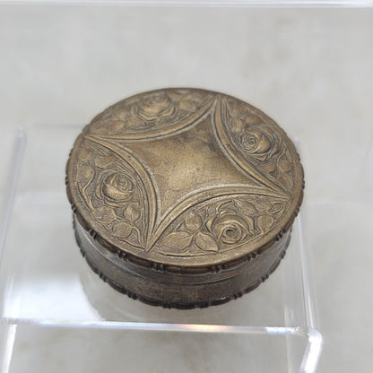 Vintage Guido Galbiati Italy Bee Hallmark Embossed Brass Trinket Box MCM Milan