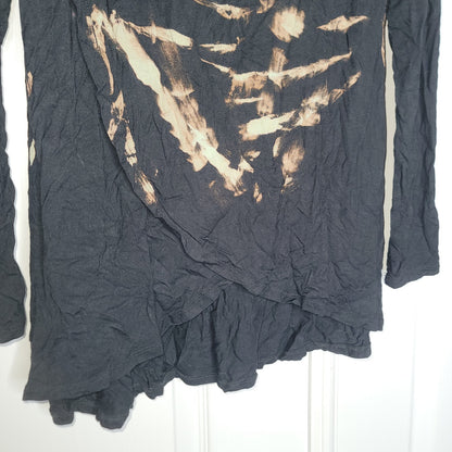 Go Couture Geo Tunic Sweater Long Sleeves Womens Medium NWT TYE DYE BLK/BROWN
