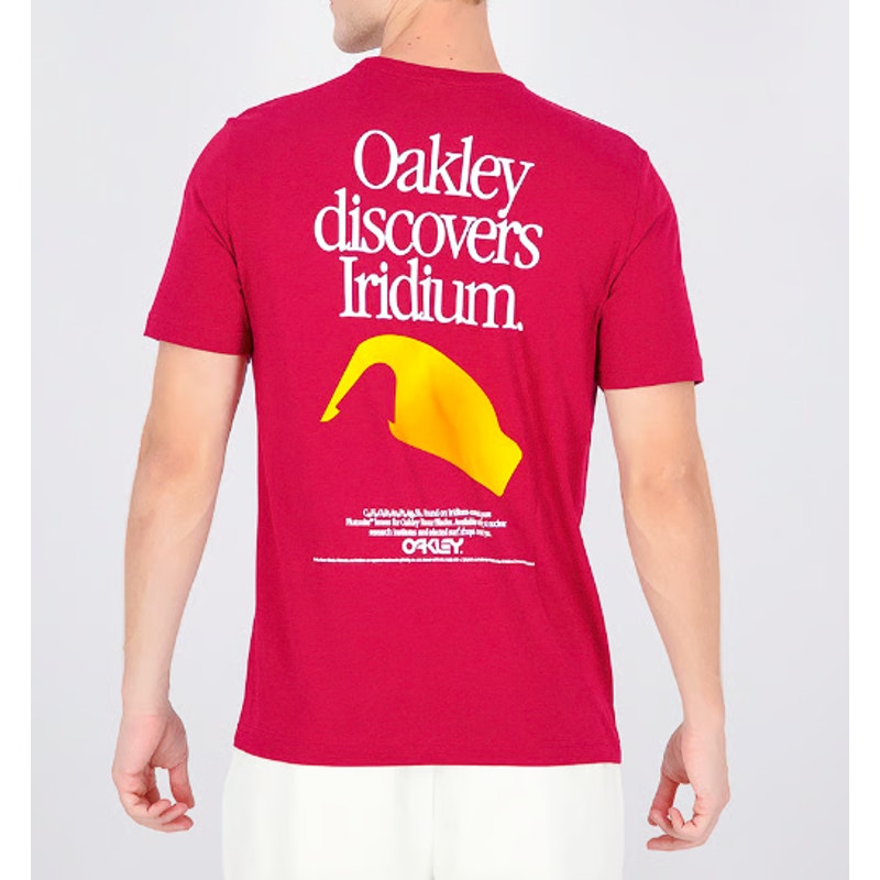 Oakley Shirt Iridium Tee Sundried Tomato Size Small mens T-Shirt Custom Fit