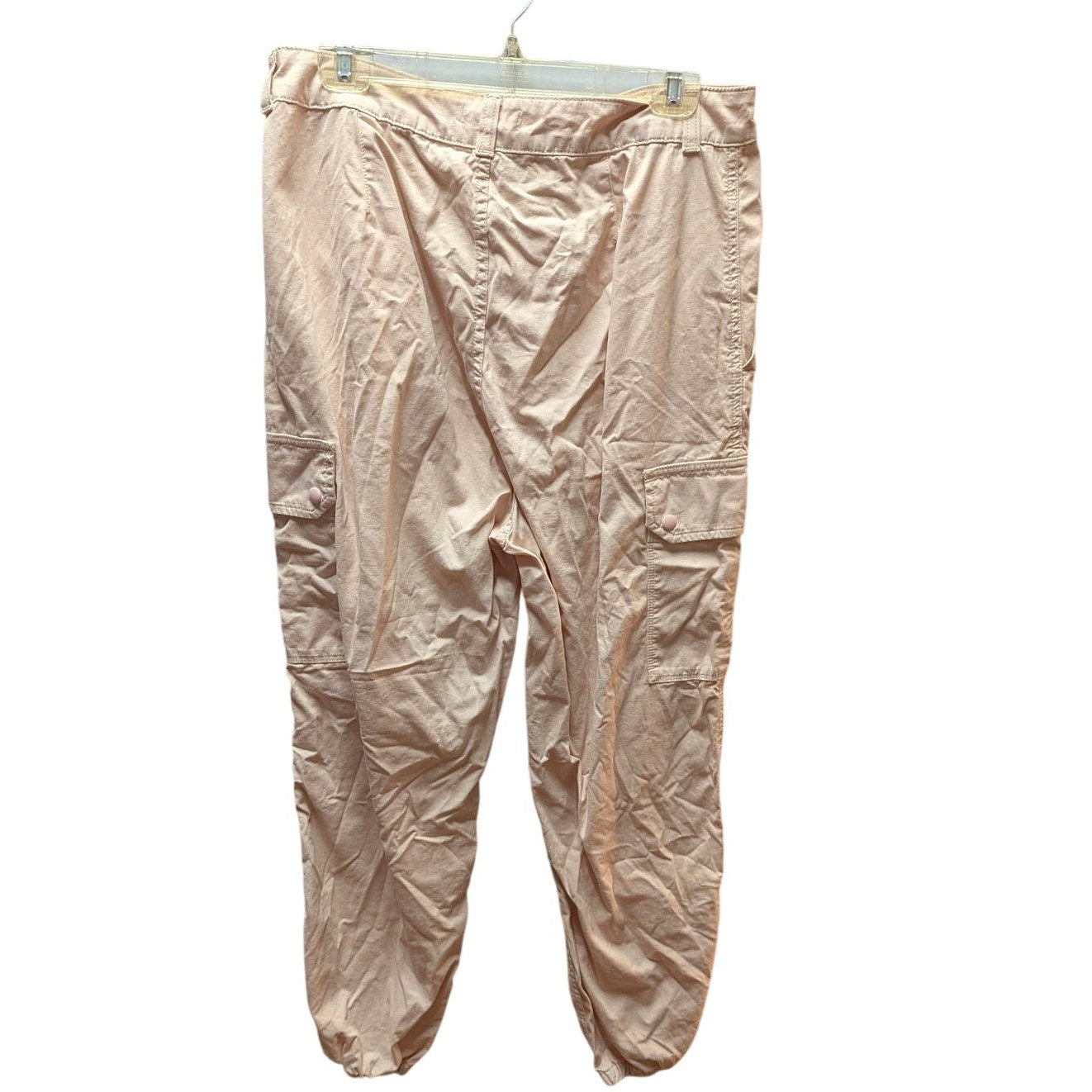 Topshop Pastel Pink Utility Cargo Pants Joggers Y2K Gorpcore Streetwear Size 12