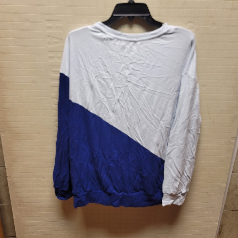 Gibson Size XL Navy White Colorblock sweatshirt crew neck NEW