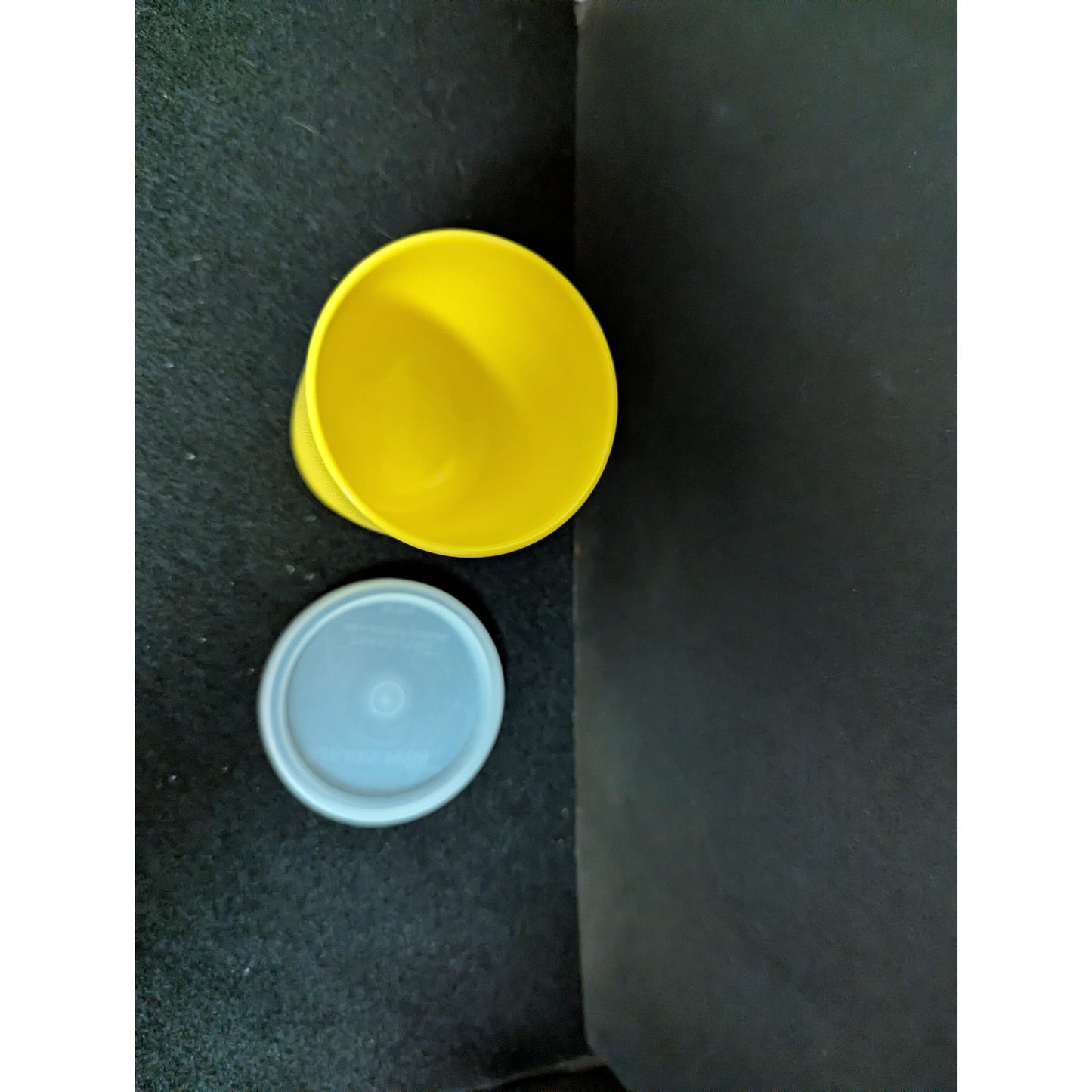 Set of 3 Small Tupperware containers Yellow and Orange