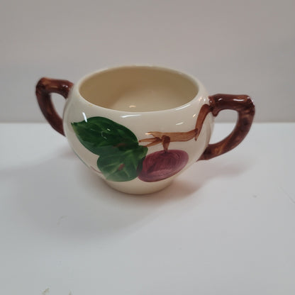 FRANCISCAN VINTAGE Sugar Bowl NO LID Apple USA DOUBLE HANDLE