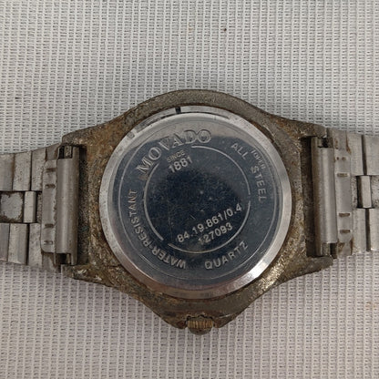 Vintage Movado Stainless Steel Museum Watch Black Dial REPAIR/PARTS