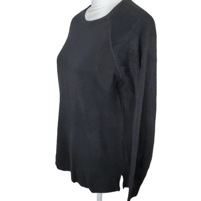 NWT Sweet Romeo Modern Crew Neck Raglan Sleeve Sweater Sz Small in Black