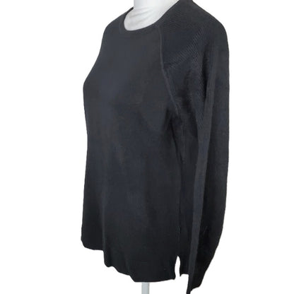 NWT Sweet Romeo Modern Crew Neck Raglan Sleeve Sweater Sz Small in Black