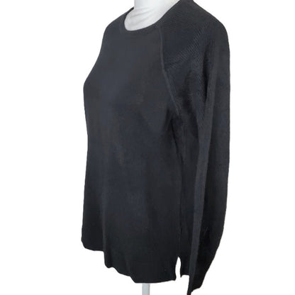 NWT Sweet Romeo Modern Crew Neck Raglan Sleeve Sweater Sz Small in Black