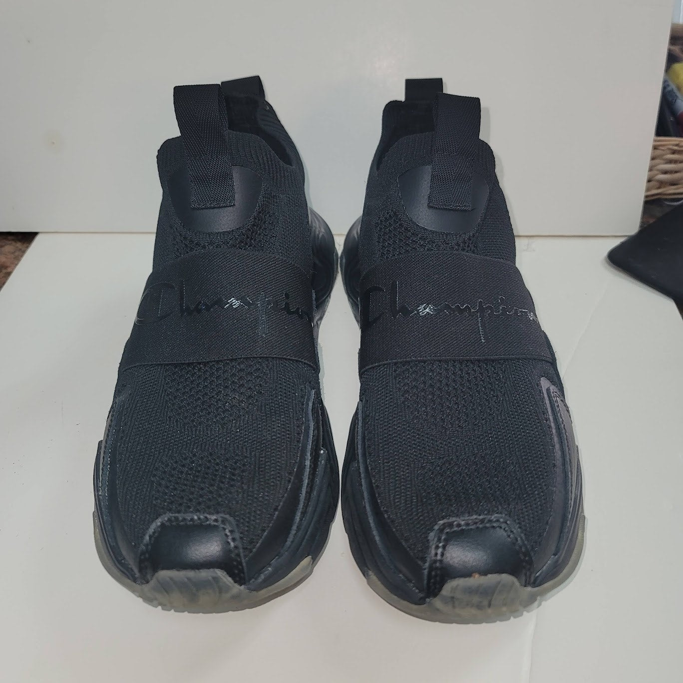 Champion Size 10 Sneakers Hyper Cross Black Slip on Trainers Athletic