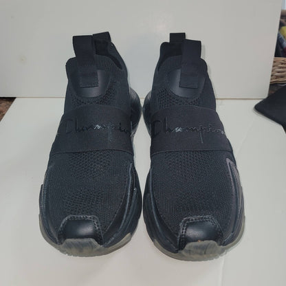 Champion Size 10 Sneakers Hyper Cross Black Slip on Trainers Athletic