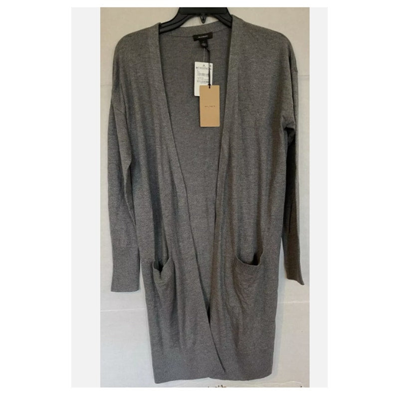Halogen Open Front Pocket Cardigan WOMENS extra-SMALL GREY DARK HEATHER NEW xs