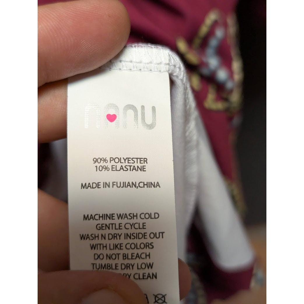 NANU Blouse Tunic Top Womans 3X Pink 3/4 Sleeve Lined Polyester Career Casual