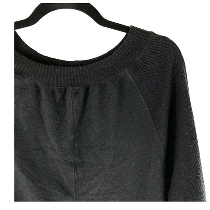 Treasure & Bond Women Sweater Ribbed Knit Scoop Neck Black Size SMALL NEW travel