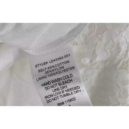 All in Favor Lace Ruffle Dress Layered A-Line Mini White Wedding Party SMALL NEW