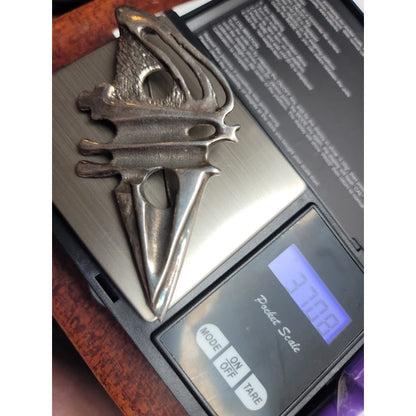 Vintage Europe MidCentury Modern Abstract Silver Brooch MCM Brutalist Studio Pin