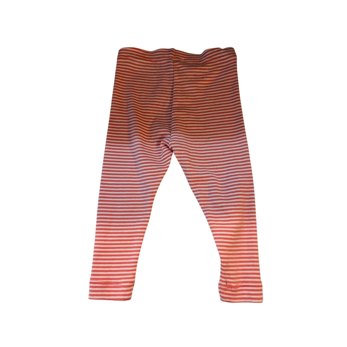 NWT Tea Collection Orange & White Striped Baby Leggings 3-6 Months