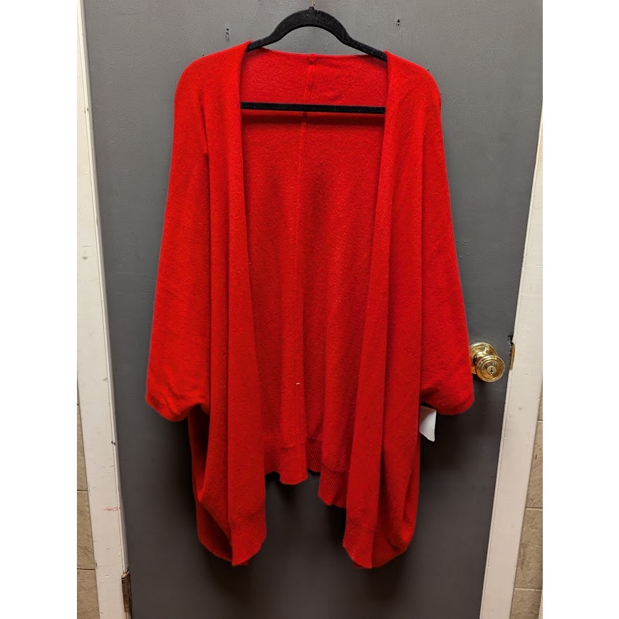 Nordstrom Red Cashmere Wrap NEW Repaired ONE SIZE Extra Large Soft