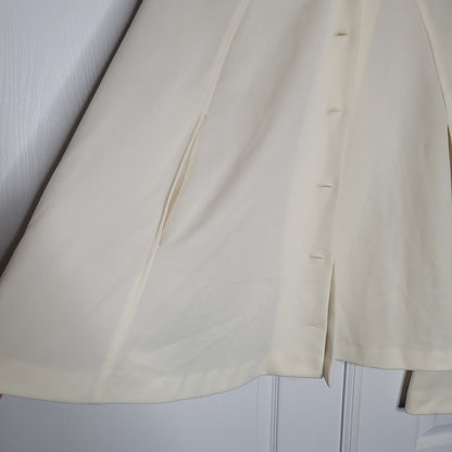 Vintage Fred Rothschild Poly 2pc Set Cape Pants Cream Small/Medium