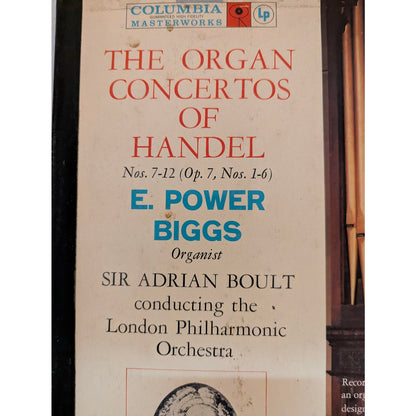 Handel Organ Concertos Nos. 7-12 E Power Biggs Columbia 6-Eye Mono Box Set