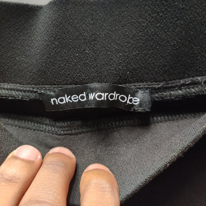 Naked Wardrobe Black High-Waisted Bike Shorts Large NEW