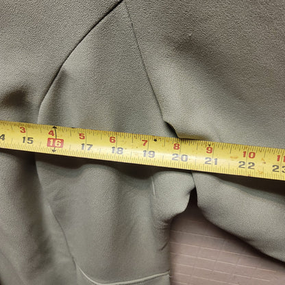 Vintage Allison Woods Size 22W Green 2pc suit Jacket Pants shoulder pads elastic