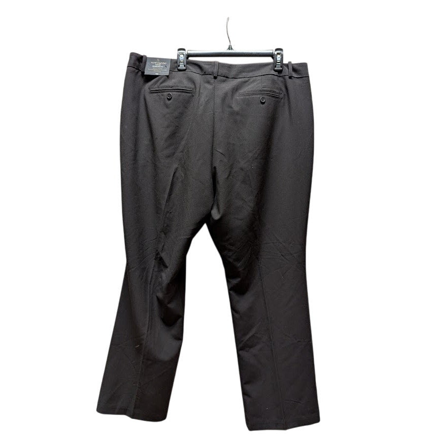 Worthington Women's Modern Fit Relaxed Trouser Leg Black NEW Size 22W Career