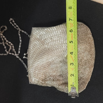 Vintage Magid Hand Made Macau Beaded Kiss Lock Evening Bag Clutch Shoulder Bag