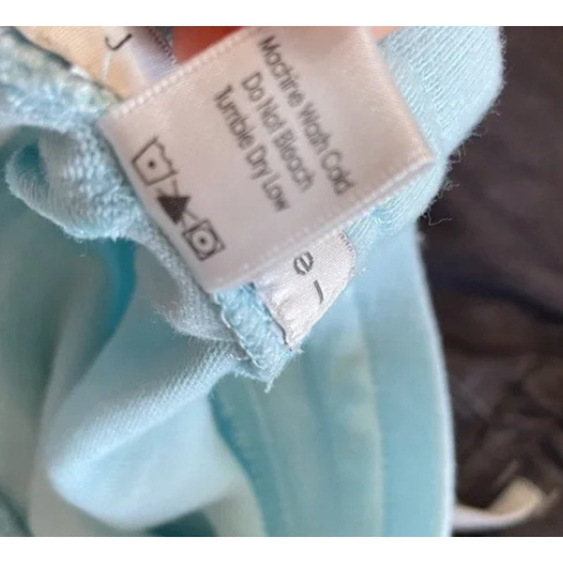 P.J Salvage Aqua Rainbow Stripe Pajama Pants Drawstring Waist Small sweatpants