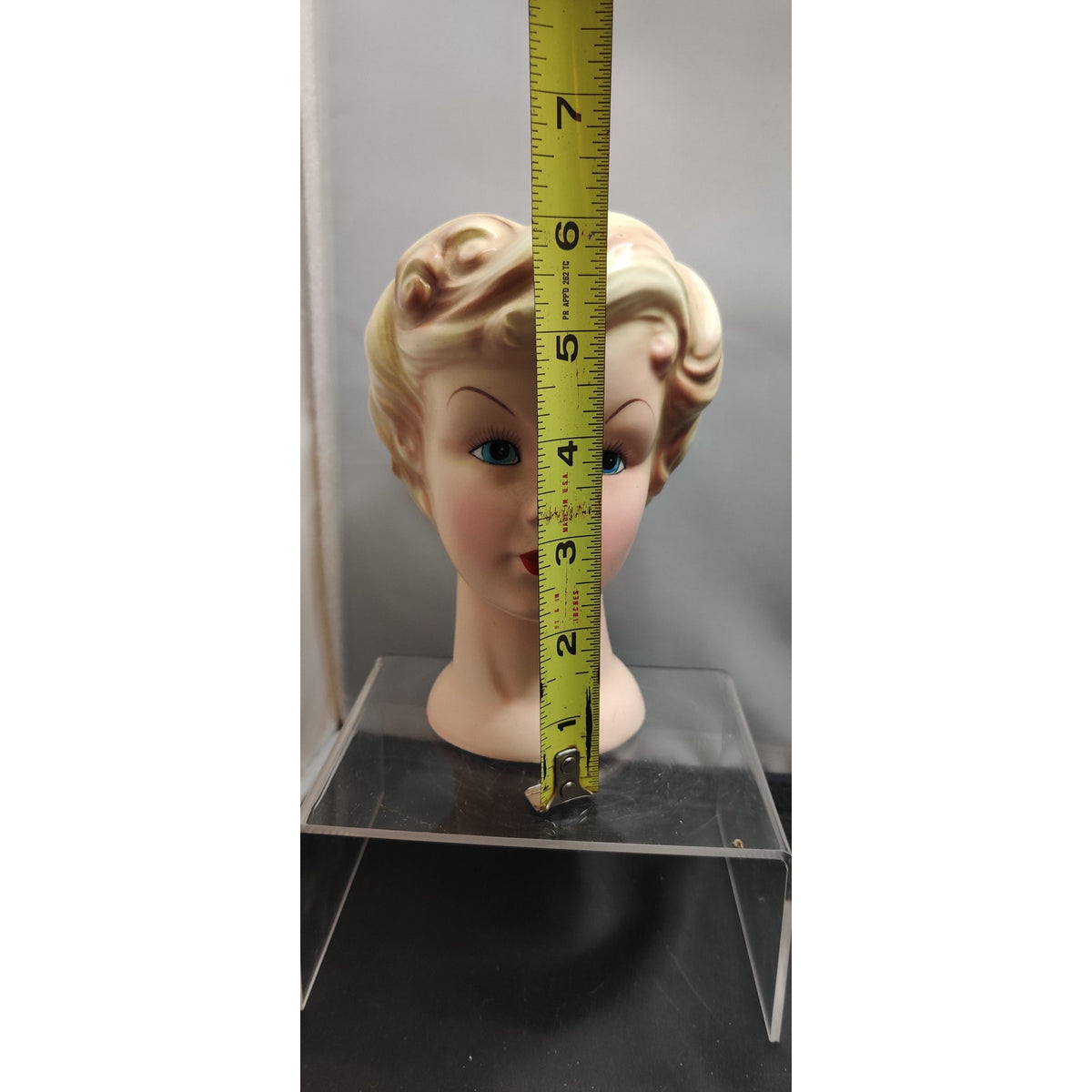 Vintage 1950s Blonde Glamour Lady Head Vase Planter Collectible Kitsch MCM