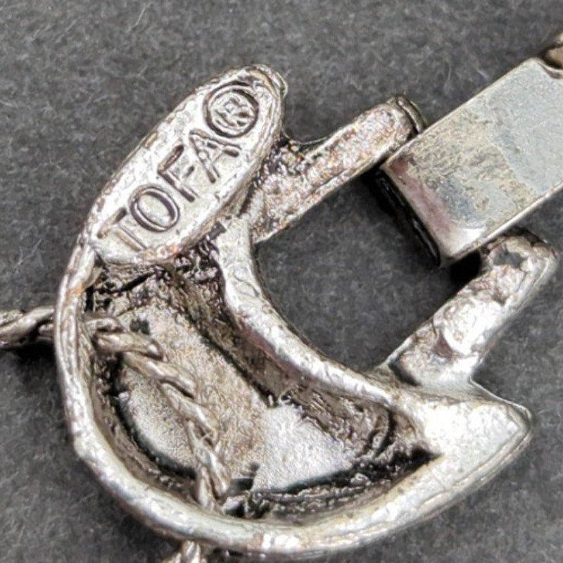 Vintage Fashion BRACELET TOFA Bowling Sliding Chars silvertone