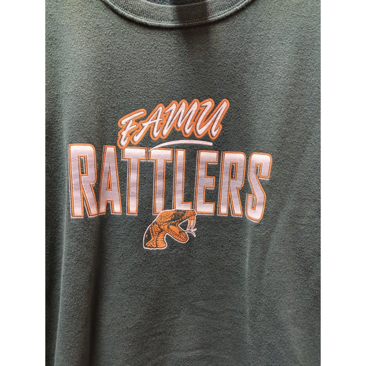 Vintage Jerzees FAMU Rattlers Crewneck Sweatshirt Green XL Florida University