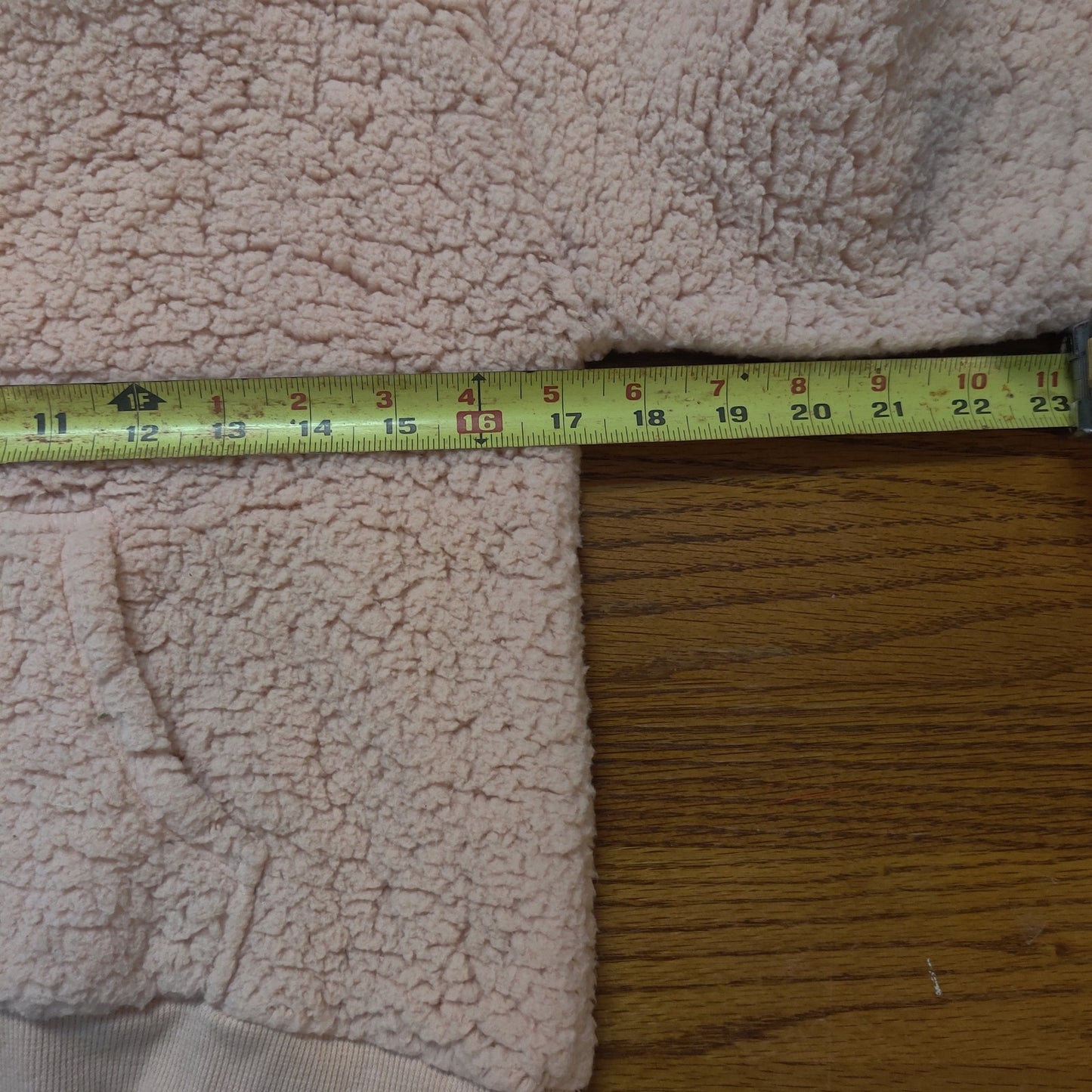 Treasure & Bond Blush Pink Teddy Fleece Pullover Kangaroo Pouch Hoodie Small/MED