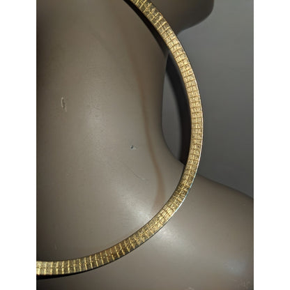 Vintage Golden Chain Choker Flat Square 16" Length Unsigned