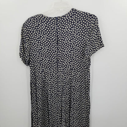 Halmode Petites SMocked Short Sleeve Floral Size 16 Dress shoulder pads PRAIRIE