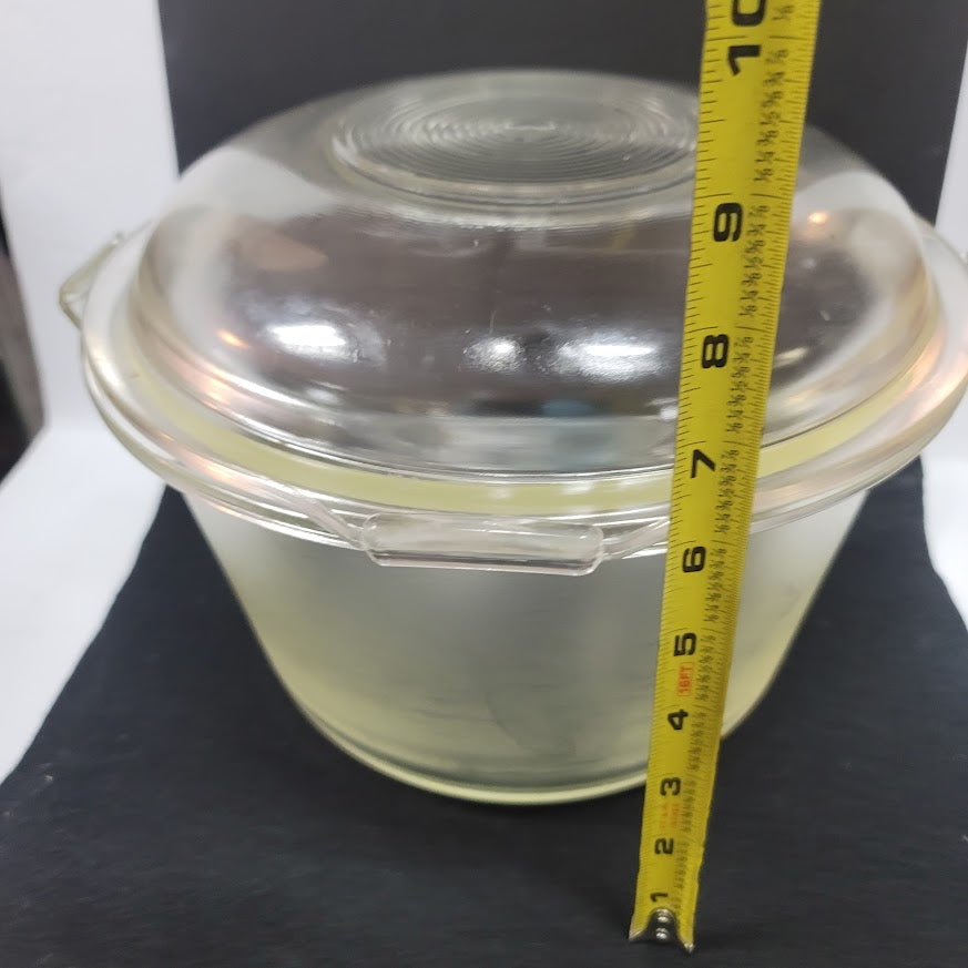 Vintage 1940s Flamex 6 qt. glass Dutch oven with lid RARE Cookware Pot NO CHIPS