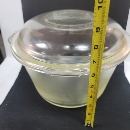 Vintage 1940s Flamex 6 qt. glass Dutch oven with lid RARE Cookware Pot NO CHIPS