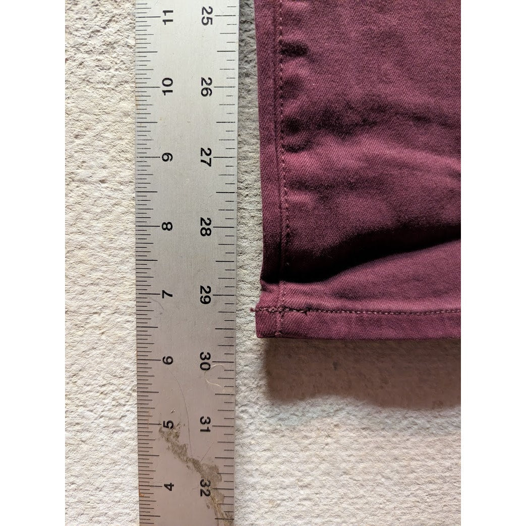 NYDJ Women's Jeans Marilyn Straight Size 4 Deep Merlot Burgundy NWT Ankle