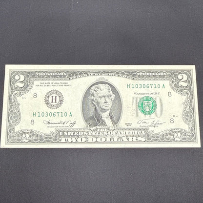 Paper Currency Bank Note USA Paper Money $2 Series 1976 First Day Issue April 13