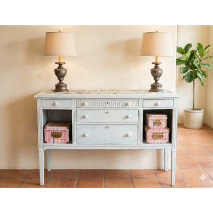 Secondhand Sandies: White Buffet Sideboard Perfect for Television or Farmhouse