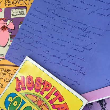 Vintage greeting 70s Cards LOT ephemera Used GREAT cursive Graphics Scrapbooking