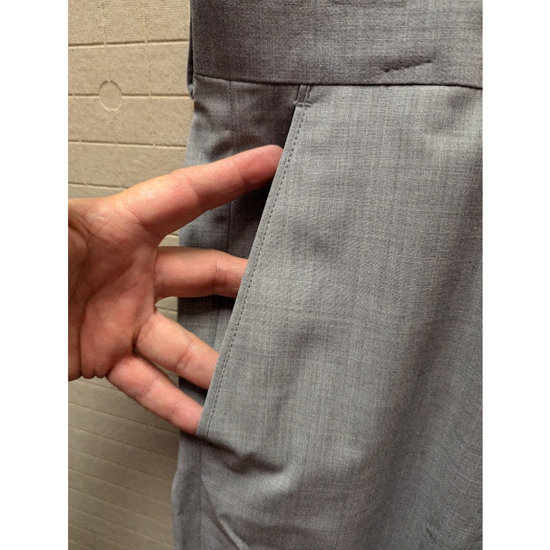Vince Camuto Size 34" waist 40" Inseam Mens Flat Front Gray Wool Dress Pants