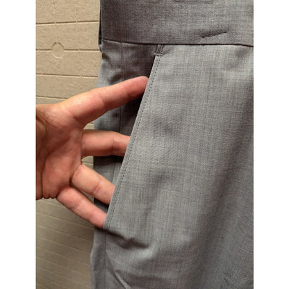 Vince Camuto Size 34" waist 40" Inseam Mens Flat Front Gray Wool Dress Pants