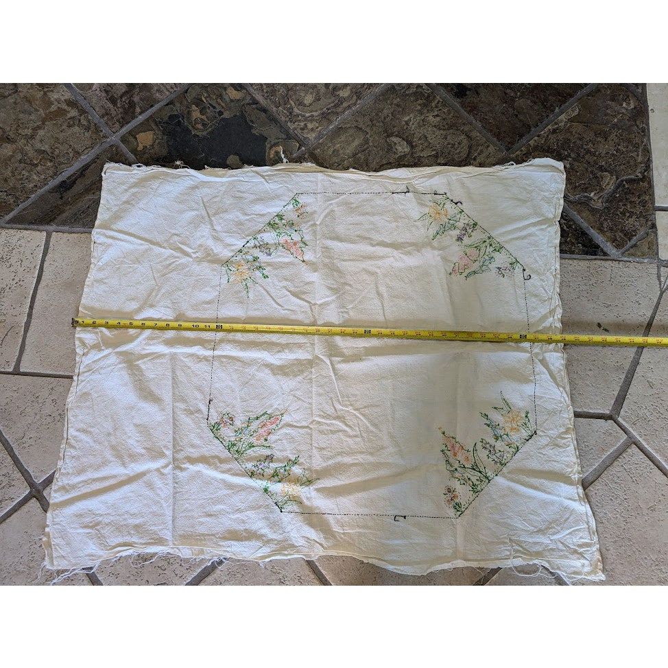 Hand embroidery linen piece