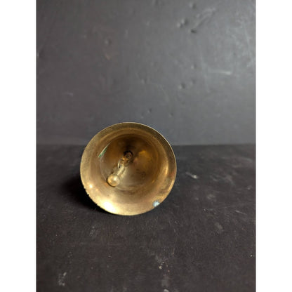 Nautical Captains Table Call Solid Brass Figural Ships Wheel Brass 5" Table Bell