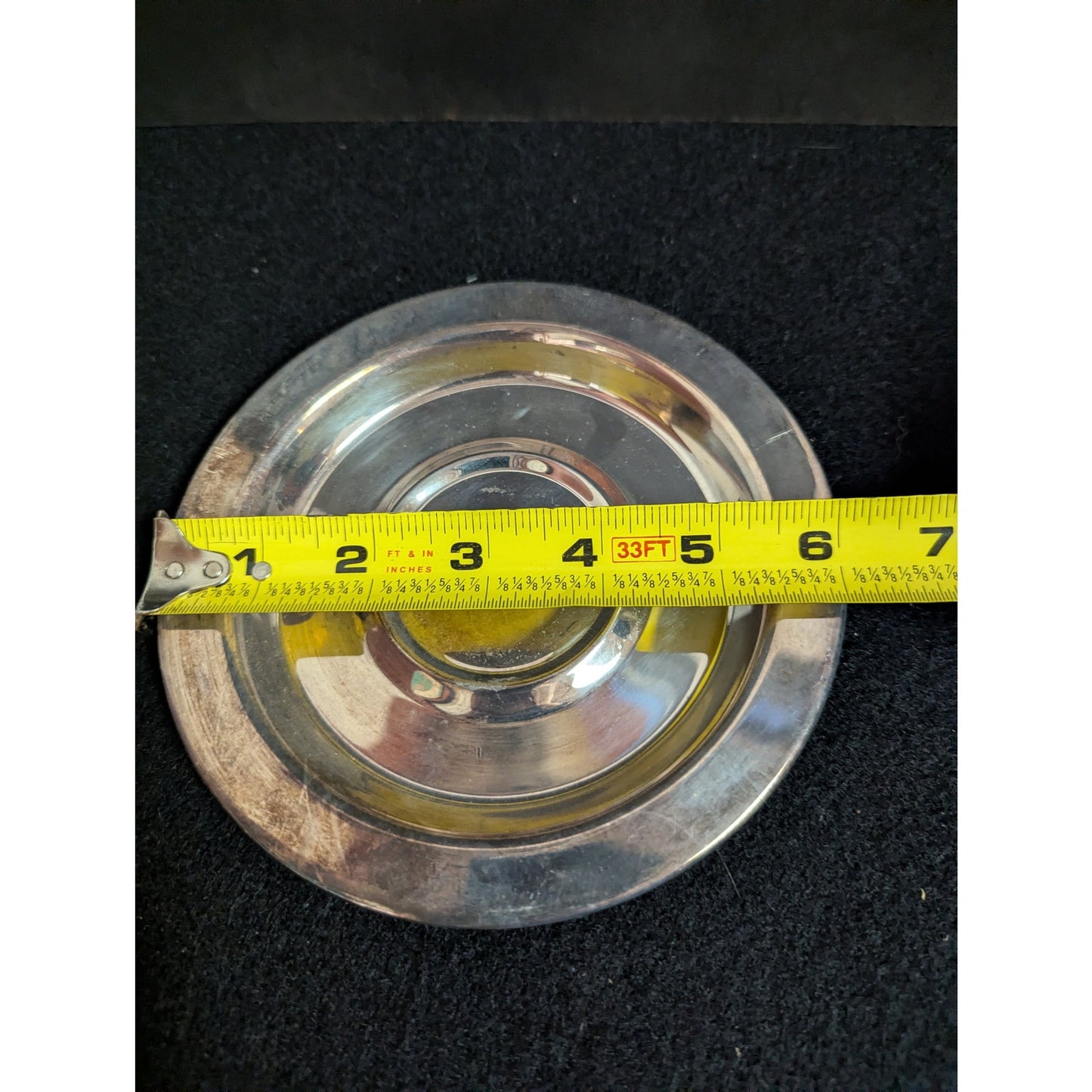 Vintage Oneida Ltd Silverplate Round Tray Small Plate Perfect for Candle