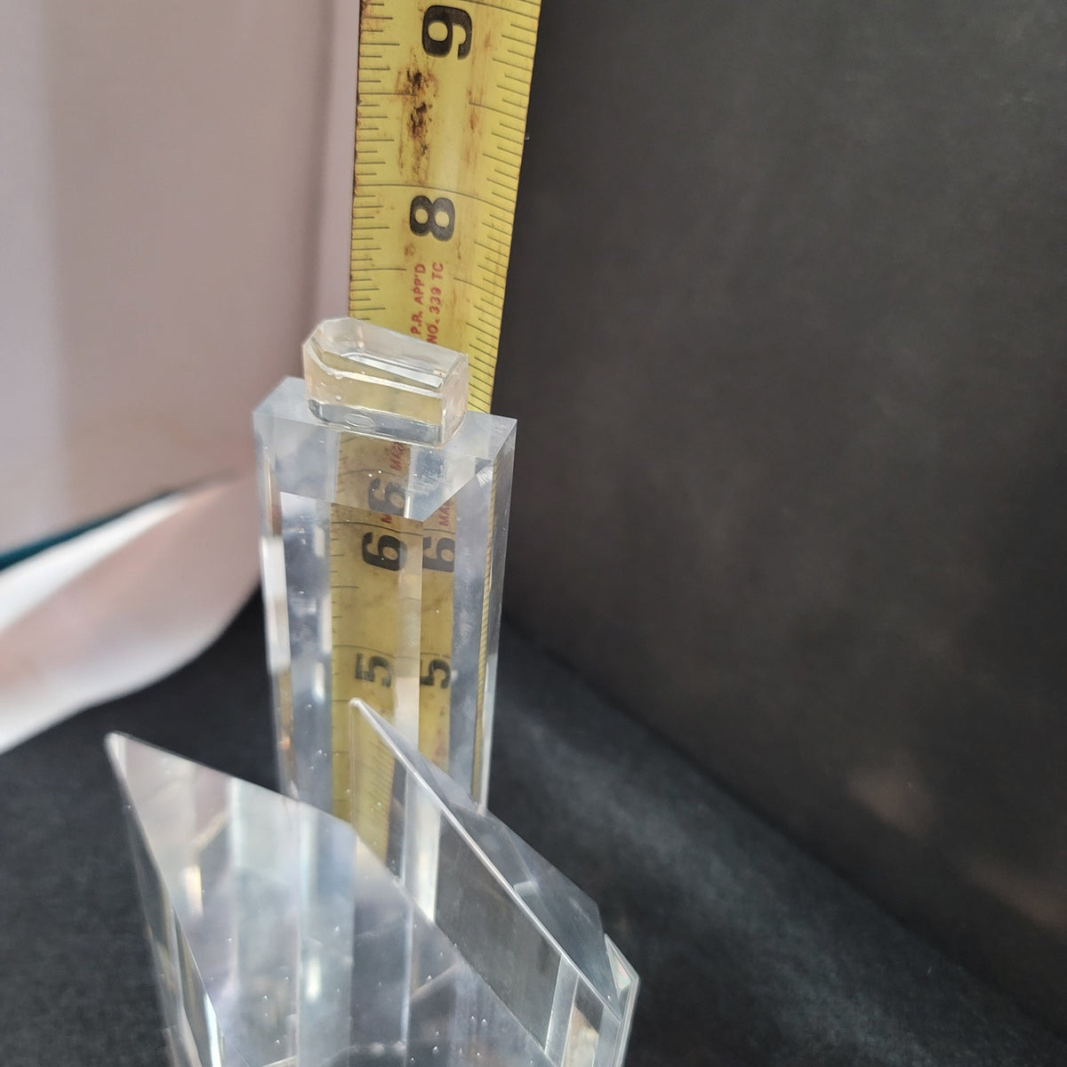 Architectural crystal glass sculpture VINTAGE MCM 80s City Skyline Ultra Modern