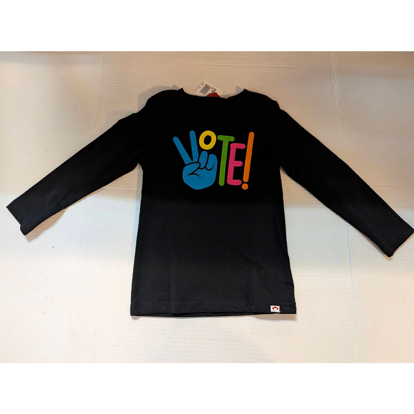 Appaman Boys Black VOTE Graphic Long Sleeve T-Shirt Size 4T NWT
