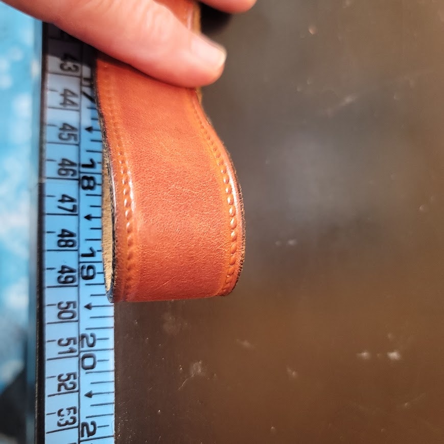 Dickies Brown Top Grain Cowhide Leather Belt Size 38 Heavy Duty Work