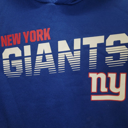 NFL On-Field Apparel NY Giants Pullover Hoodie Kangaroo Pocket Blue Size Large