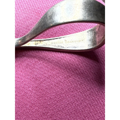 Vintage Oneida Silverplate Curved Handle Baby Spoon Heirloom Nursery Keepsake