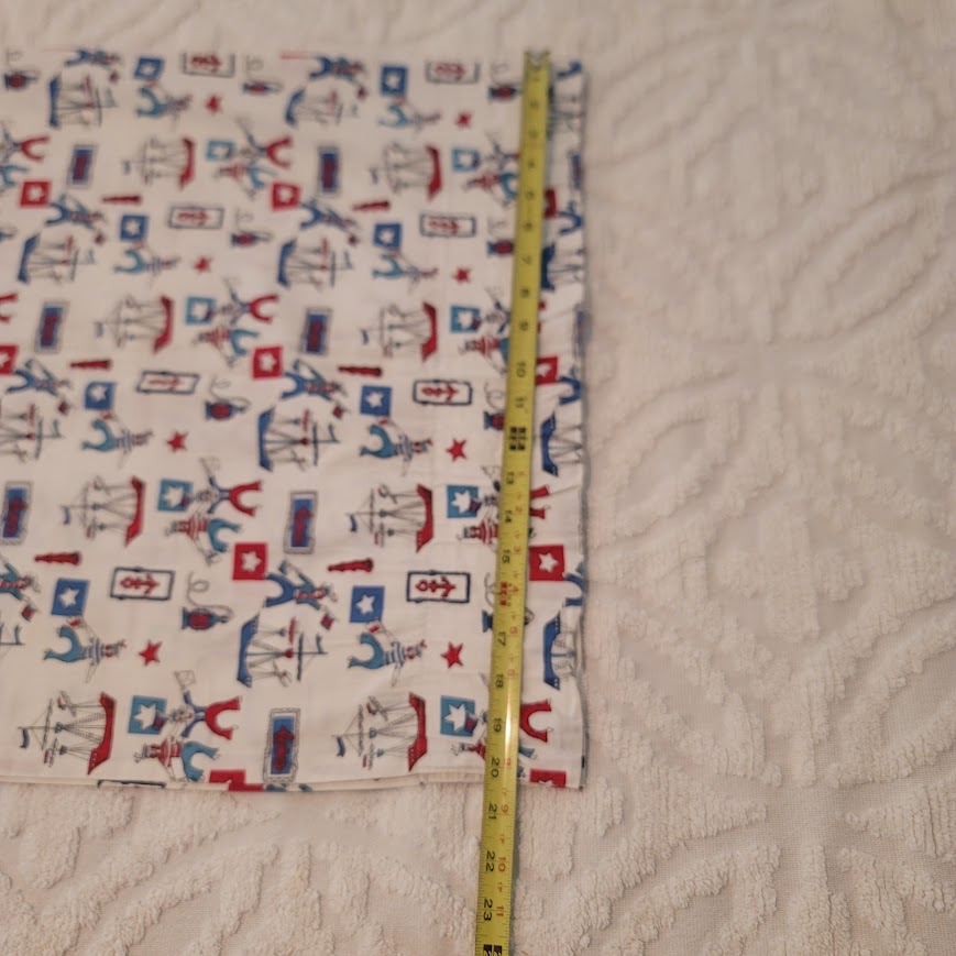 VINTAGE set of 4 YOUTH Curtains drapes 40" w x 54.5" L CIRCUS  Red white blue